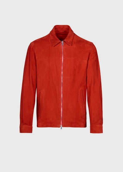 Ultra Soft Suede Jacket - Red - Jacket