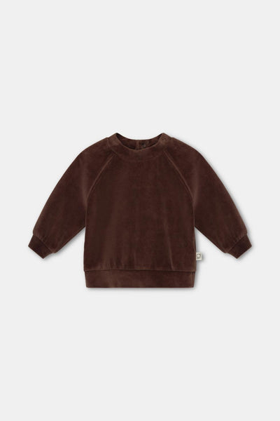 Velour baby sweatshirt - Brown