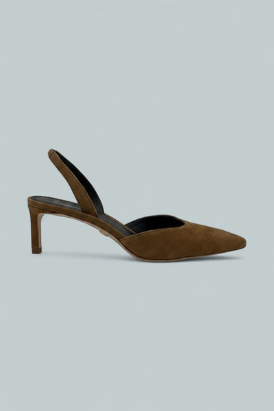 Caroline Suede Slingback Pump - Hazelwood
