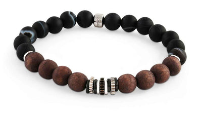 Java Frost Silver Bracelet - Black