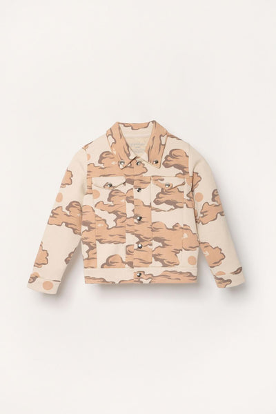 Organic Pima Cotton Kids Jersey Jacket - Pink Clouds