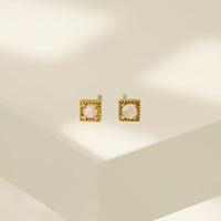 Eclipse Stud Earrings - Moonstone