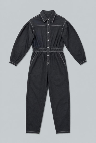 Twill Boiler Suit - Black