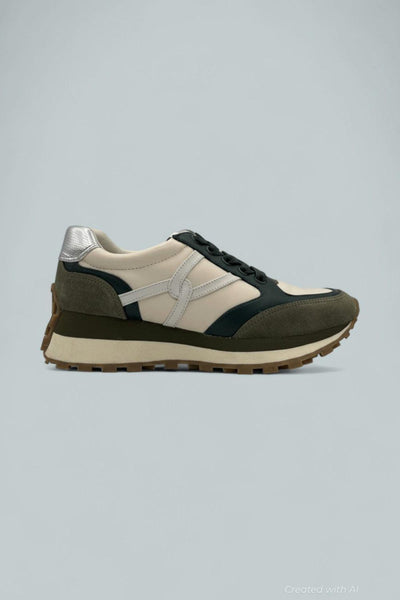 Valentina Suede Sneaker - Green Multi - 7.5 - Sneaker