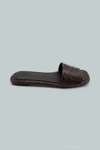 Valeria Slides - Cacoa Brow - US 6M / EU 36 - Sandals