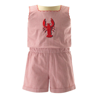 Lobster Embroidered Playsuit
