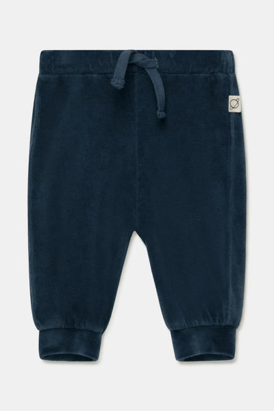 Velour baby pants - Blue - Joggers