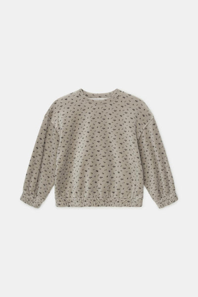 Velour baby sweatshirt - Light grey - Crewneck Sweatshirt