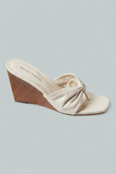 Veronica Beard Women’s Tullia Wedge Sandals - Ecru - 6.5 - Sandal