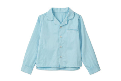 LS Organic Cotton Woven Collared Shirt - Sky Blue