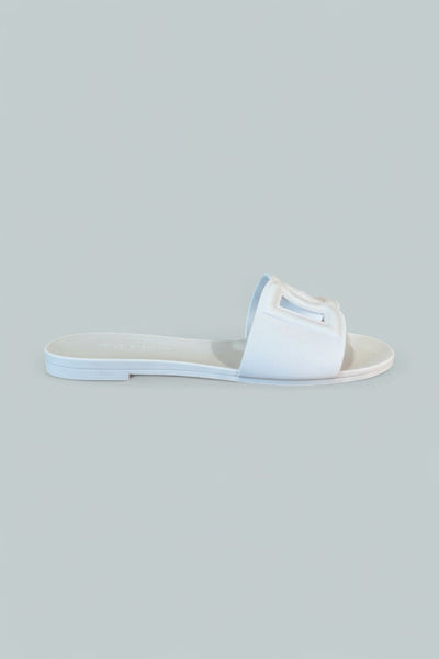 Women's Logo Pool Slide Sandals - Bianco