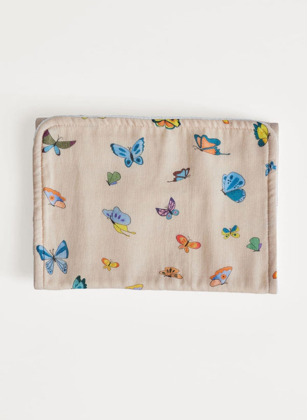 Burp Cloth - Blush Peach Madame Butterfly