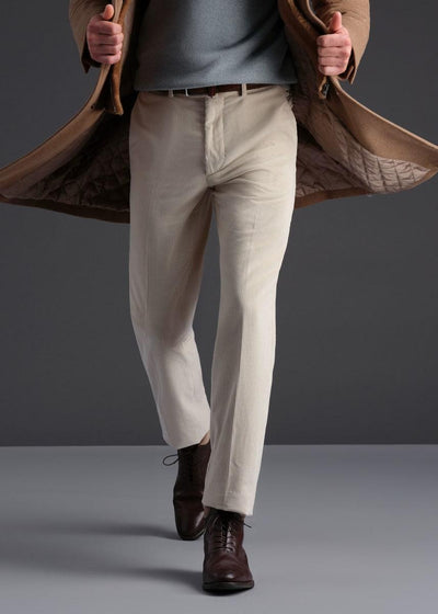 Soft Corduroy Dress Trouser - Ivory