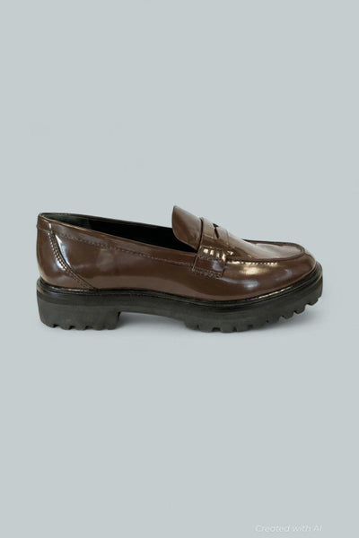 Women’s Ani Ruched Loafer Flats - Espresso Leather - 8.5 - Loafers