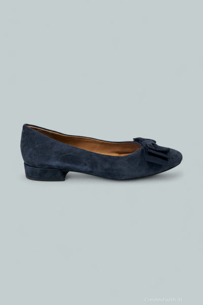 Women’s Atlas Flat Suede Shoes - Navy Suede - Flates