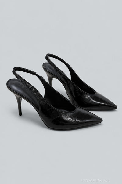 Women’s Azure Pumps - Black Leather - Heels