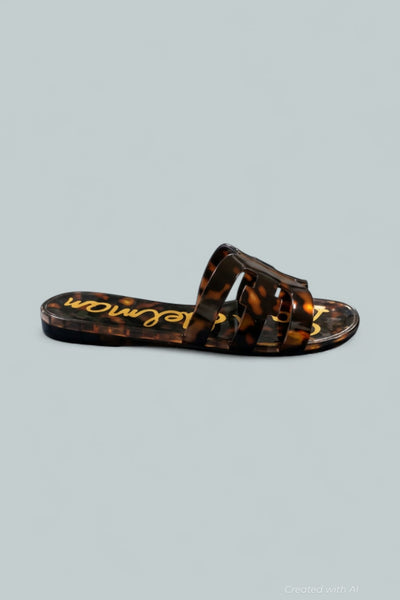 Women’s Bay Jelly Slide Sandals - Tortoise - 7 - Sandal