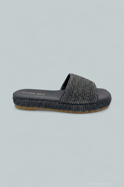 Women’s Bay Raffia Flatform Sandals - Midnight - 11 - Sandals