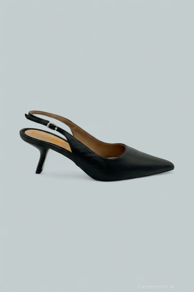 Women’s Bianka Slingback Kitten Heels - Black - Pumps
