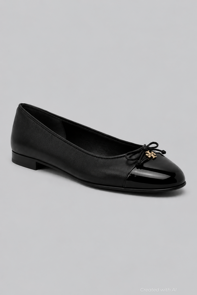 Women’s Bow Ballet Flats - Perfect Black - Flats