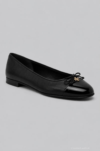 Women’s Bow Ballet Flats - Perfect Black - Flats