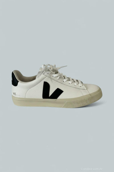 Women’s Campo Low Top Sneakers - Open White/Black - 11 - Sneaker