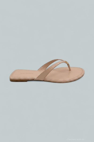 Women’s Capri Leather Flip Flop Sandals - Shell Pink - 9.5 - Sandals