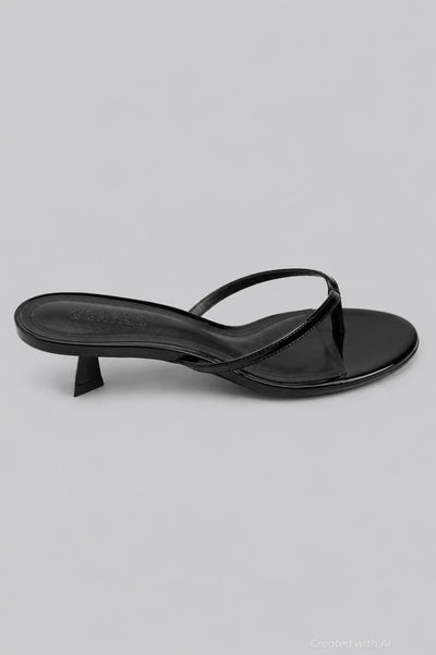 Women’s Carolyn Thong Sandals - Black Patent - 8 - Sandals