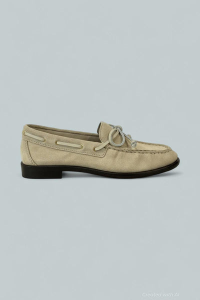 Women’s Carter Boat Shoes - Macadamia Suede - 7.5 US / 37.5 EU - Loafers