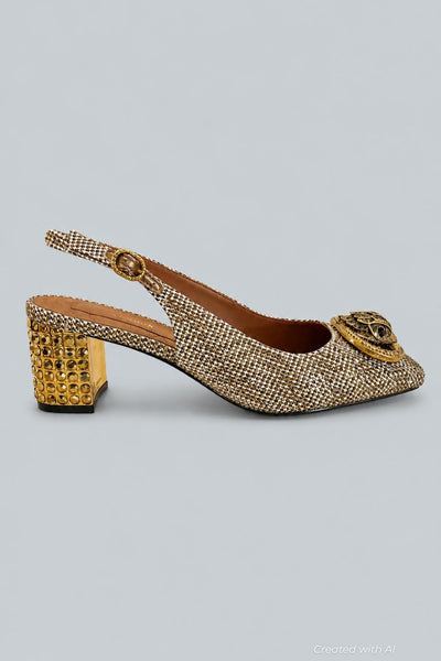 Women’s Chelsea Slingback Pumps - Dark Beige - Slingback