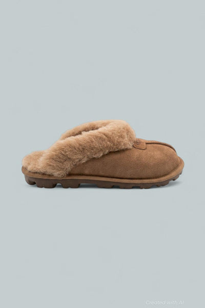 Women’s Coquette Shearling Slippers - Rocky Oak - 8 - Loafers