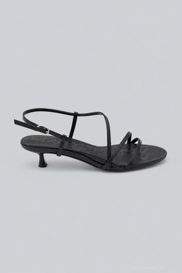 Women’s Cora Kitten Heel Sandals - Black - Sandals
