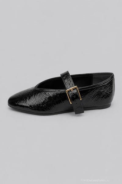 Women’s Courtney Buckled Flats - Black - Flats