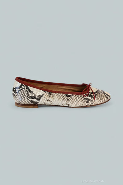 Women’s Dance Leather Ballerina Flats - Roccia - Flats
