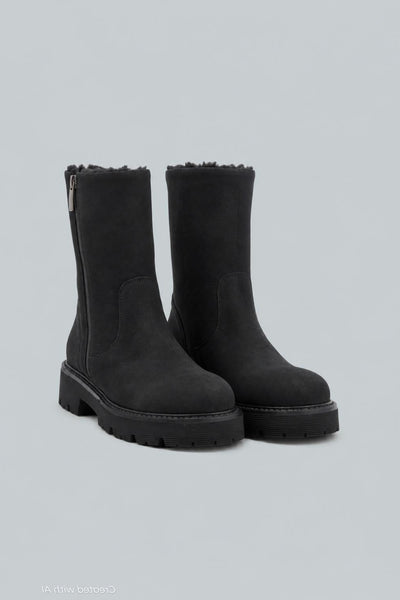 Women’s Eloise Boots - Black Nubuck - 6 - Boots
