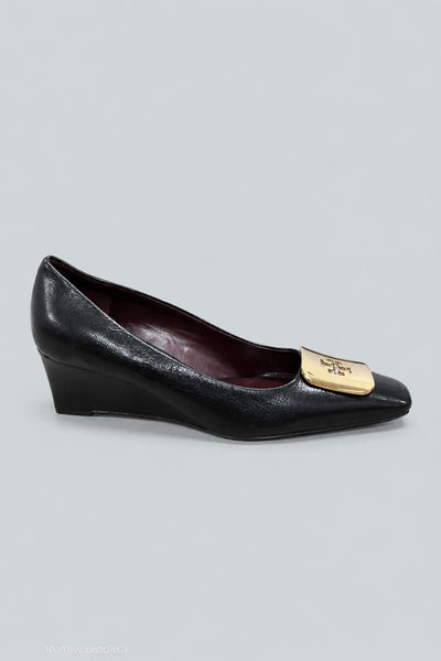 Women’s Georgia Wedge Pumps - Perfect Black - 7.5 - Heels