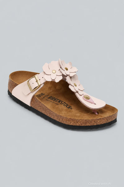 Women’s Gizeh Flowers Thong Sandals - Pink - 10 10.5 US / 41 EU - Sandal