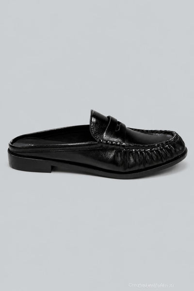 Women’s Goddard Leather Loafer Mules - Black - Mules