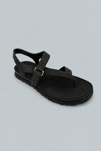 Women’s GoldenGaze Toe Post Sandals - Black - Sandal
