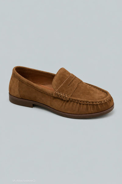 Women’s Hanah Loafer Flats Exclusive - Chestnut Suede - Loafers