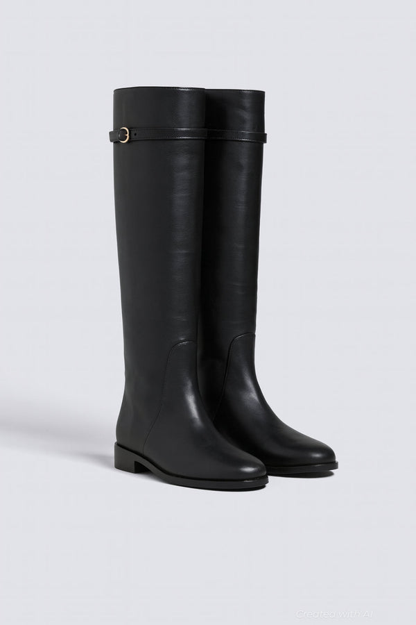 Women’s Harlow Riding Boots - Black - 8 US / 38 EU - Boots