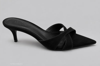 Women’s Hilda Leaf Mule Sandals - Black - 8 - Mules