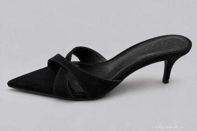 Women’s Hilda Leaf Mule Sandals - Black - 8 - Mules