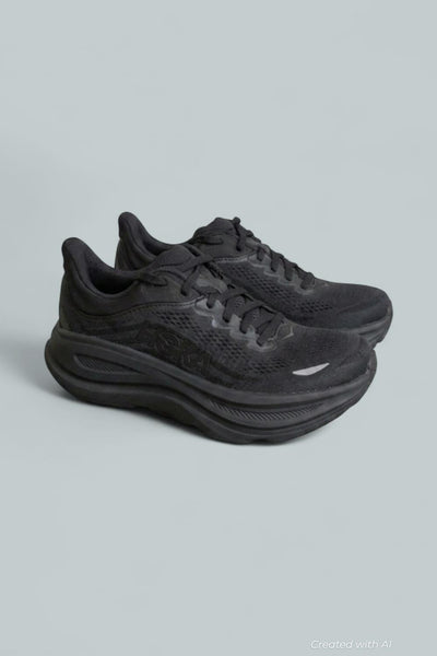 Women’s HOKA Bondi Running Shoes - Black/Black - 7 - Sneaker