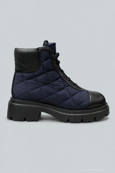 Women’s Hudson Quilted Boots - Black - 7 - Boots
