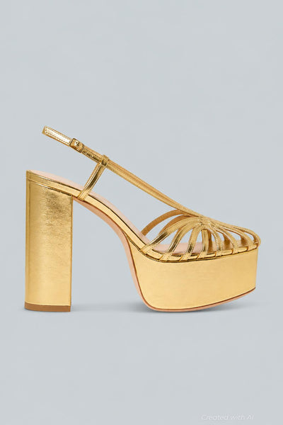 Women’s Isabella Platform Sandals - Gold - 8 - Sandals