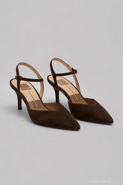Women’s Kamra Pumps - Dark Brown Suede - 7.5 - Heels