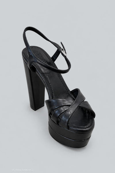 Women’s Keefa High Platform Sandals Black - Black - 6.5US - Sandal