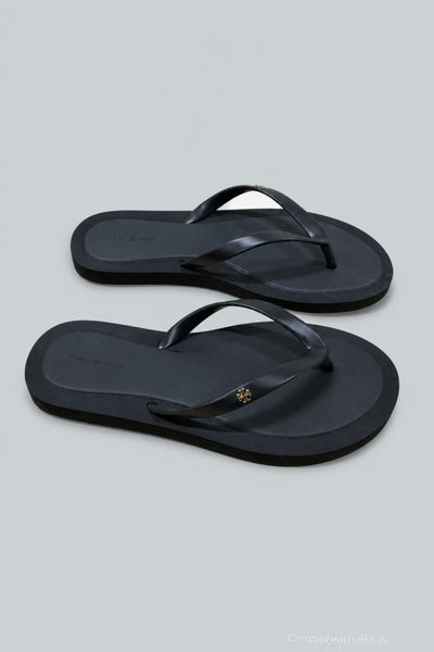 Women’s Kira Padded Flip Flop Sandals - Perfect Black - 8 - Flip Flop