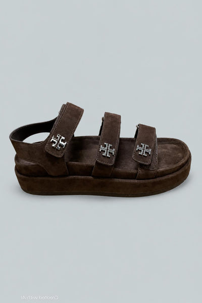 Women’s Kira Triple Strap Sandals - Dark Cocoa - 9.5 - Sandal